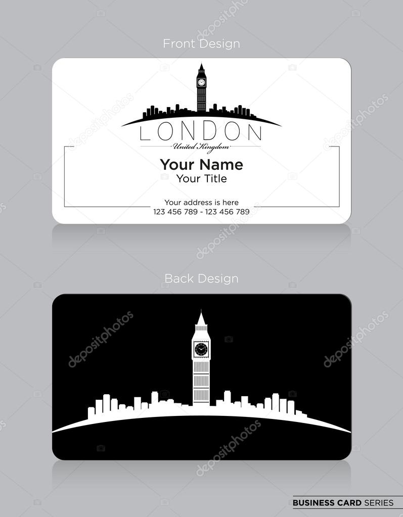 Business Card with London logo sign