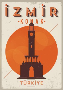 Vintage izmir poster tasarımı