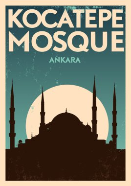Vintage kocatepe Camii poster