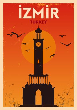 Vintage izmir poster tasarımı