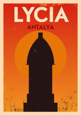 Vintage Likya antalya poster