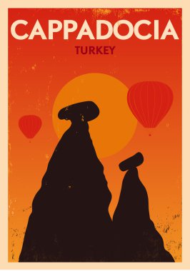Vintage Kapadokya poster