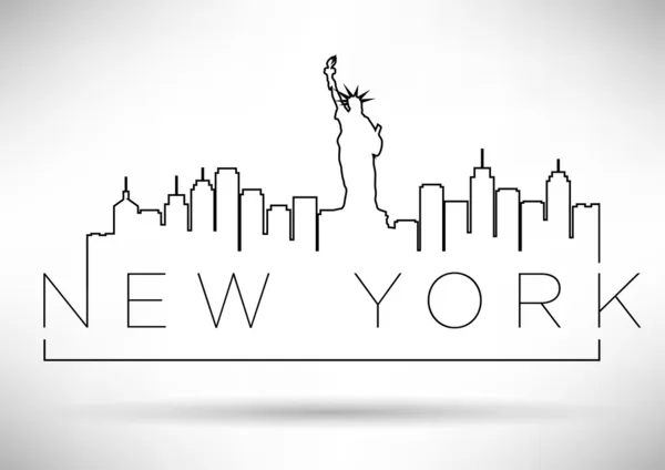 New York City Typography Design — Stock Vector