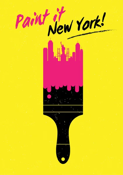 뉴욕 도시 포스터 페인트 — 스톡 벡터