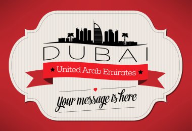 Dubai şehir tebrik kartı