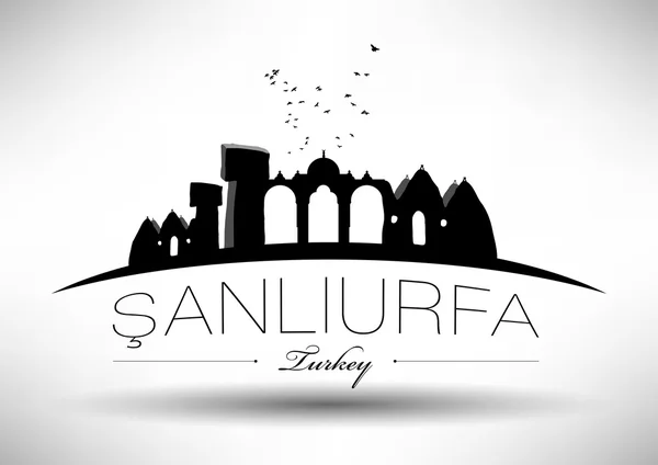 Moderní sanliurfa městské panorama designu — Stockový vektor