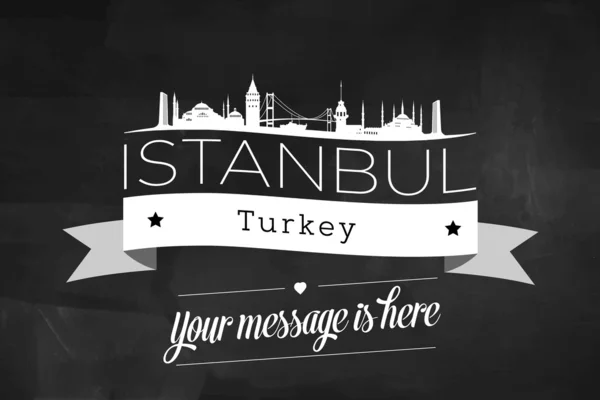 Tarjeta de felicitación de Estambul City — Archivo Imágenes Vectoriales