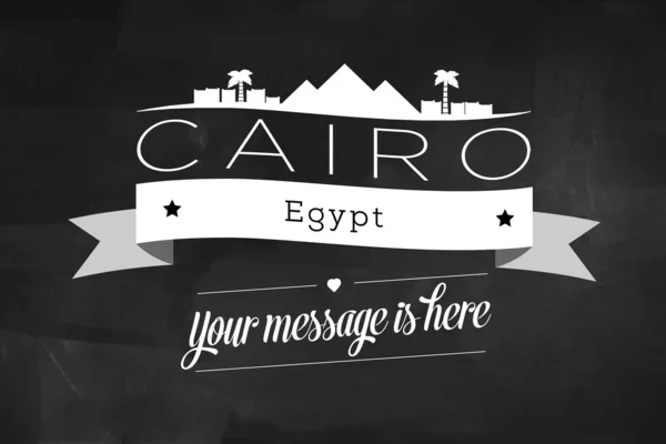 Tarjeta de felicitación Cairo City — Vector de stock