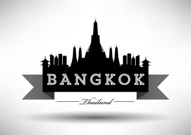 Bangkok şehir manzarası tasarım