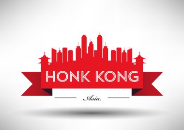 honk Kong şehir manzarası tasarım