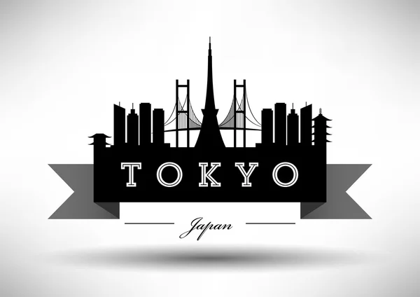 Tokyo City Skyline Design — Stock Vector