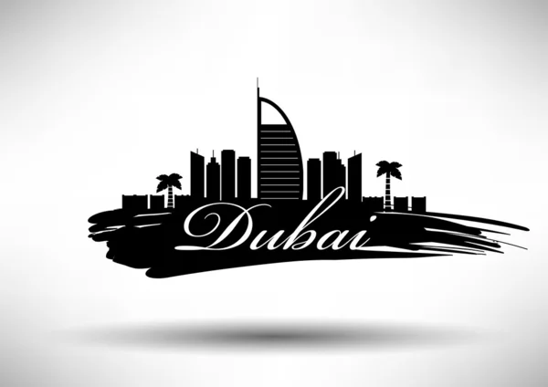 Dubai cidade skyline design —  Vetores de Stock