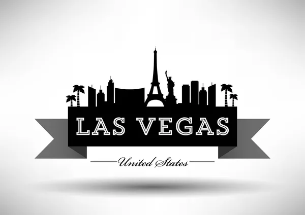 Las Vegas City Skyline Design — Stock vektor