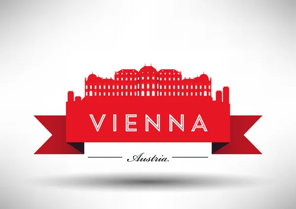 Ciudad de Viena Skyline Design — Vector de stock