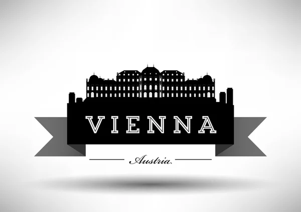 Ciudad de Viena Skyline Design — Vector de stock