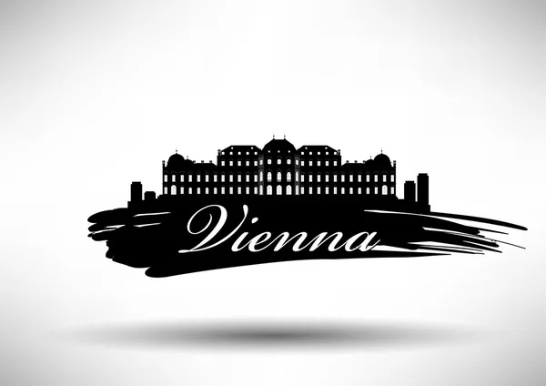 Ciudad de Viena Skyline Design — Vector de stock