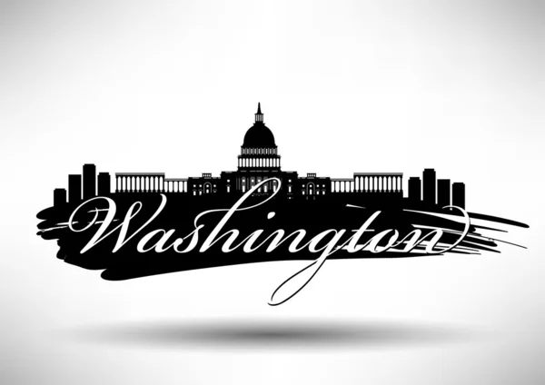 Diseño de skyline de la ciudad de Washington — Archivo Imágenes Vectoriales
