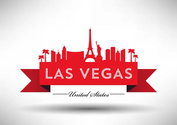 Las Vegas City Skyline Design — Stock vektor