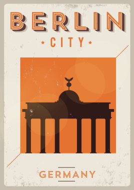 Berlin tipografik şehir poster