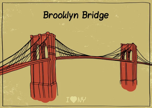 Brooklyn Köprüsü — Stok Vektör