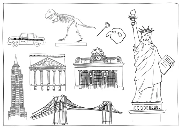 Нью-Йоркский набор — стоковый вектор