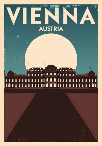 Vienna City Poster — Stock Vector