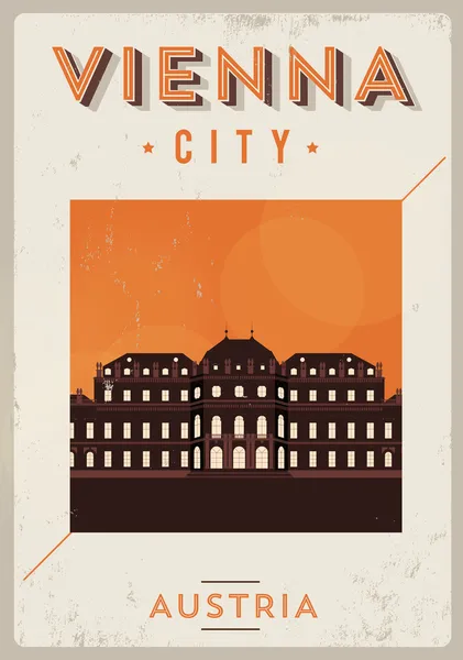 Vienna City Poster — Stock Vector