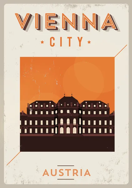 Wenen stad poster — Stockvector