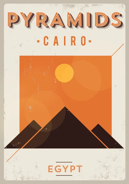 Плакат путешествия по Египту — стоковый вектор