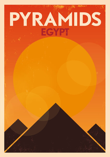 Travel Egypt vacation poster