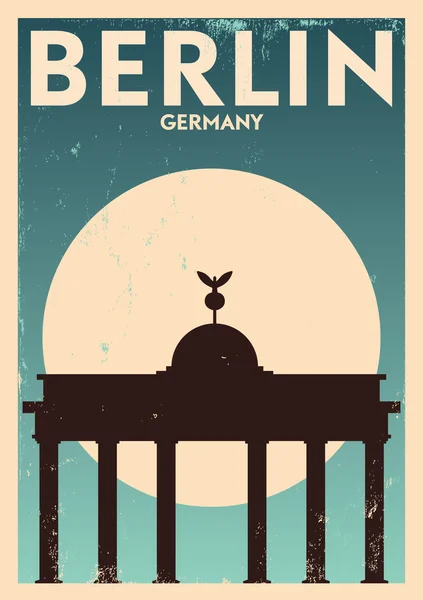 Berlin typografisches stadtplakat — Stockvektor