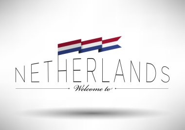 tipografi tasarımı ile Hollanda bayrağı