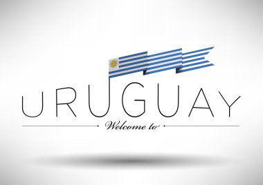 tipografi tasarımı ile Uruguay bayrağı