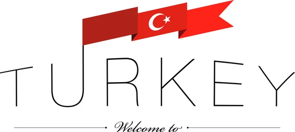 Typografie-Design für die Türkei — Stockvektor