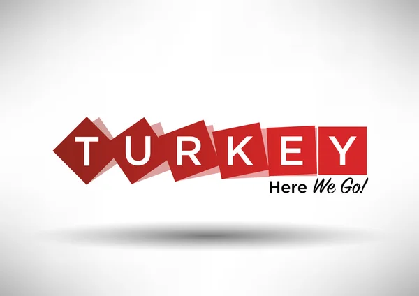 Diseño tipográfico de Turquía — Vector de stock