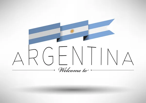 Argentinien Flagge mit Typografie-Design — Stockvektor