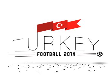 Türkiye'de futbol tasarım bayrak ile