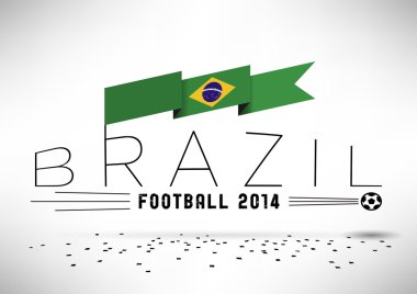 Brezilya futbol tasarım bayrak ile
