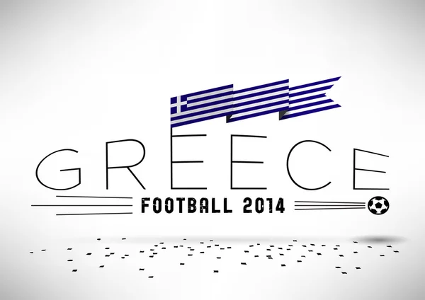 Greece Football Design with Flag — Stock Vector