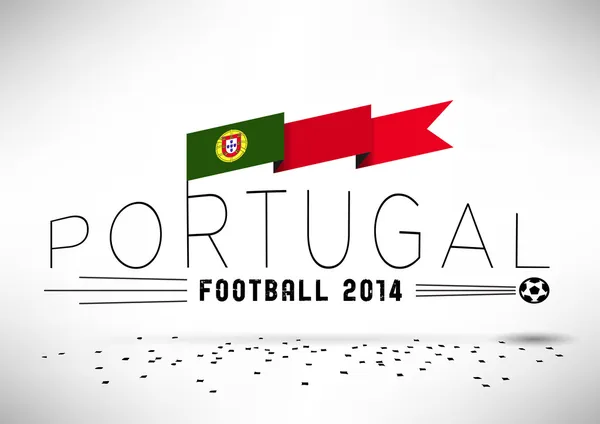 Portekiz Futbol tasarım bayrak ile — Stok Vektör
