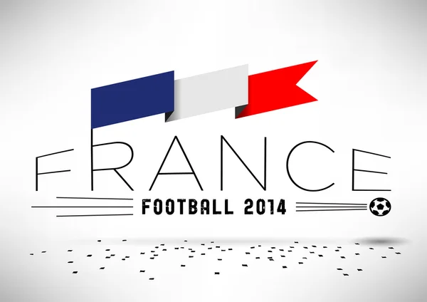 Frankreich Fußball-Design mit Fahne — Stockvektor