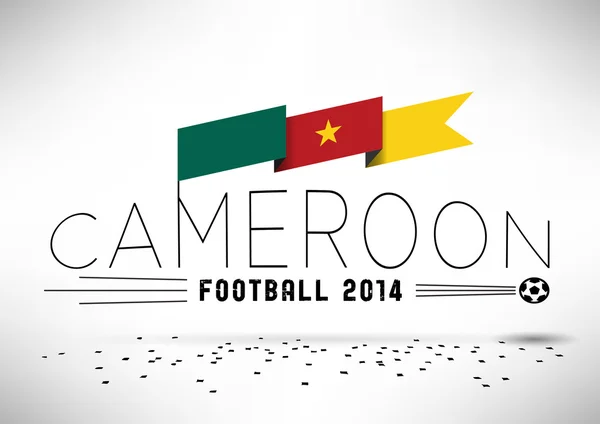 Camerun Calcio Design con Bandiera — Vettoriale Stock