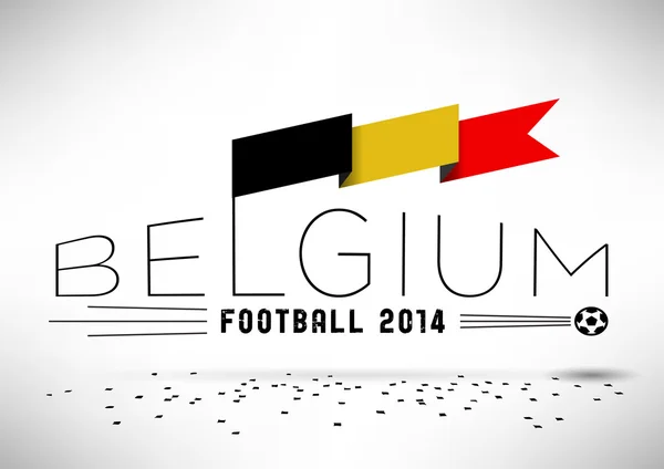 Belgique Football Design avec drapeau — Image vectorielle