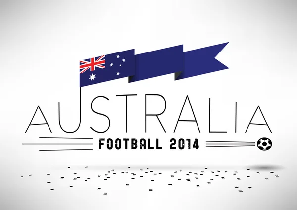 Australia Football Design con Bandiera — Vettoriale Stock