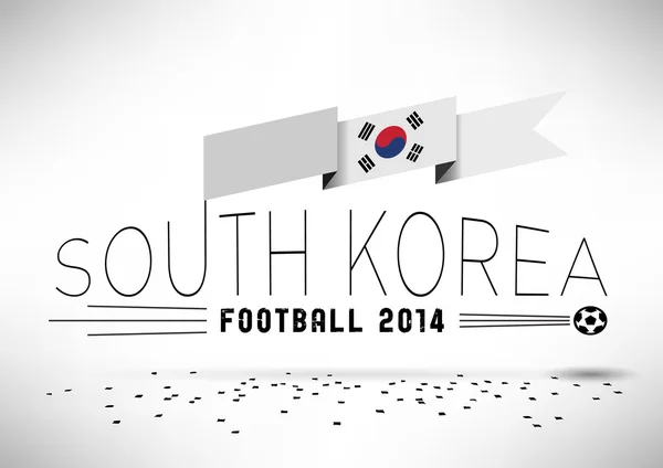 Corea del Sur Fútbol Diseño — Archivo Imágenes Vectoriales