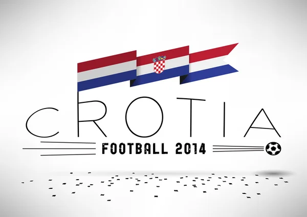 Crotia football design mit fahne — Stockvektor