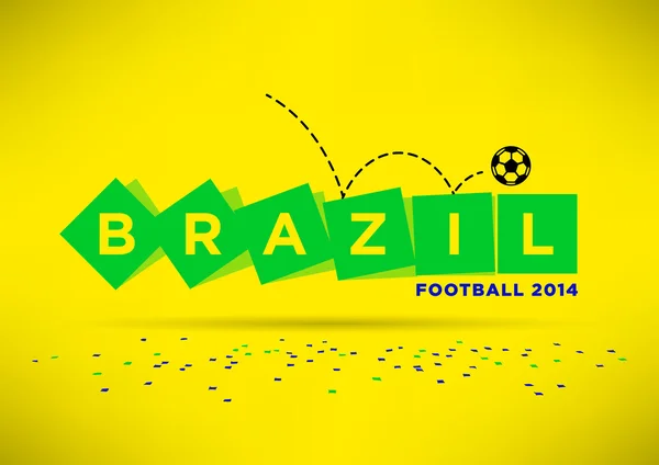 ブラジル サッカーのデザイン — ストックベクタ