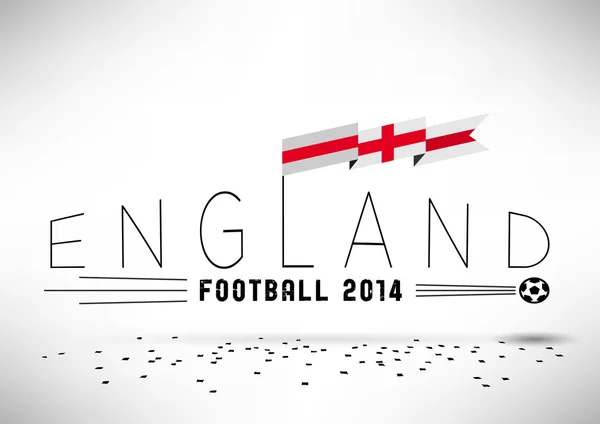 İngiltere'de futbol tasarım bayrak ile — Stok Vektör