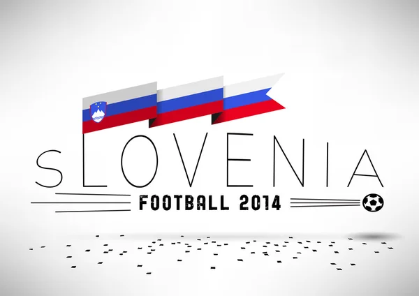 スロベニア サッカー デザインのフラグ — ストックベクタ