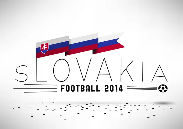 Slowakischer Fußball mit Fahne — Stockvektor